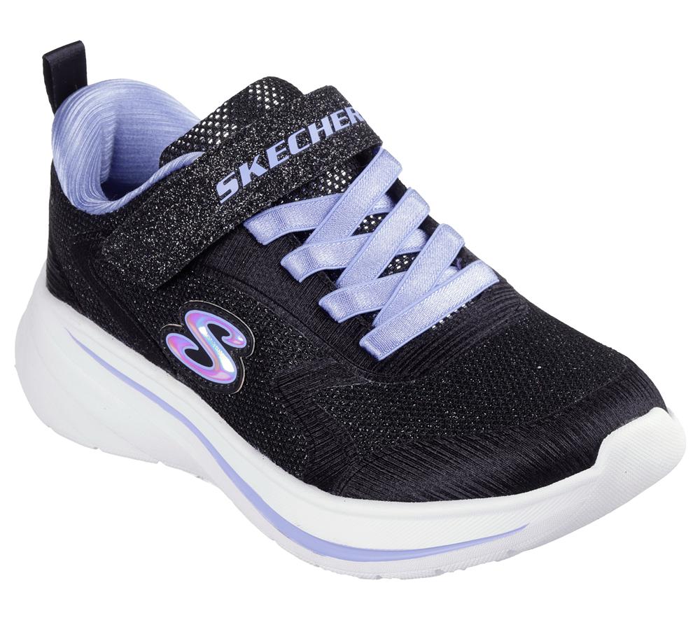 Girls's Skechers Wave 92 Sneakers Black  USA |  7195-YQGMU