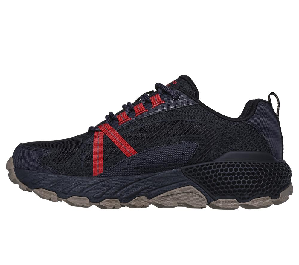 Men Skechers 3D Max Protect Sneakers Black / Red  USA |  3218-ZAWQM