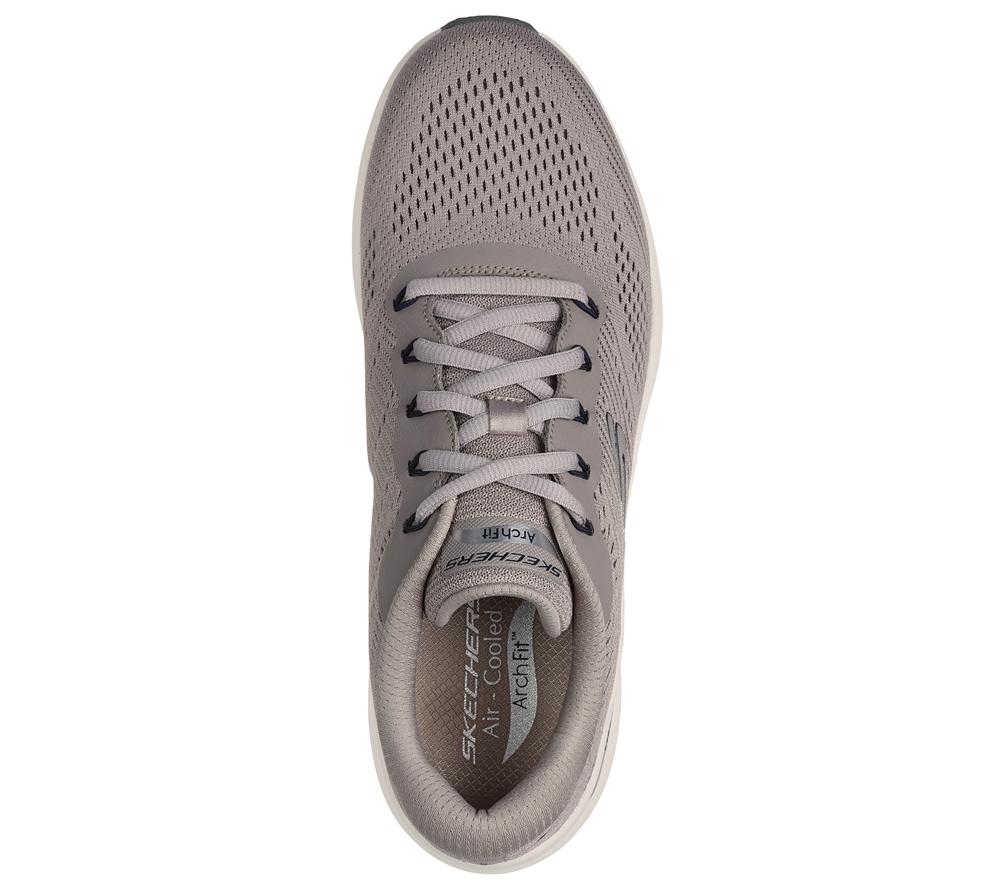 Men Skechers Arch Fit 2.0 Sneakers Taupe Brown  USA |  4593-OFIPM