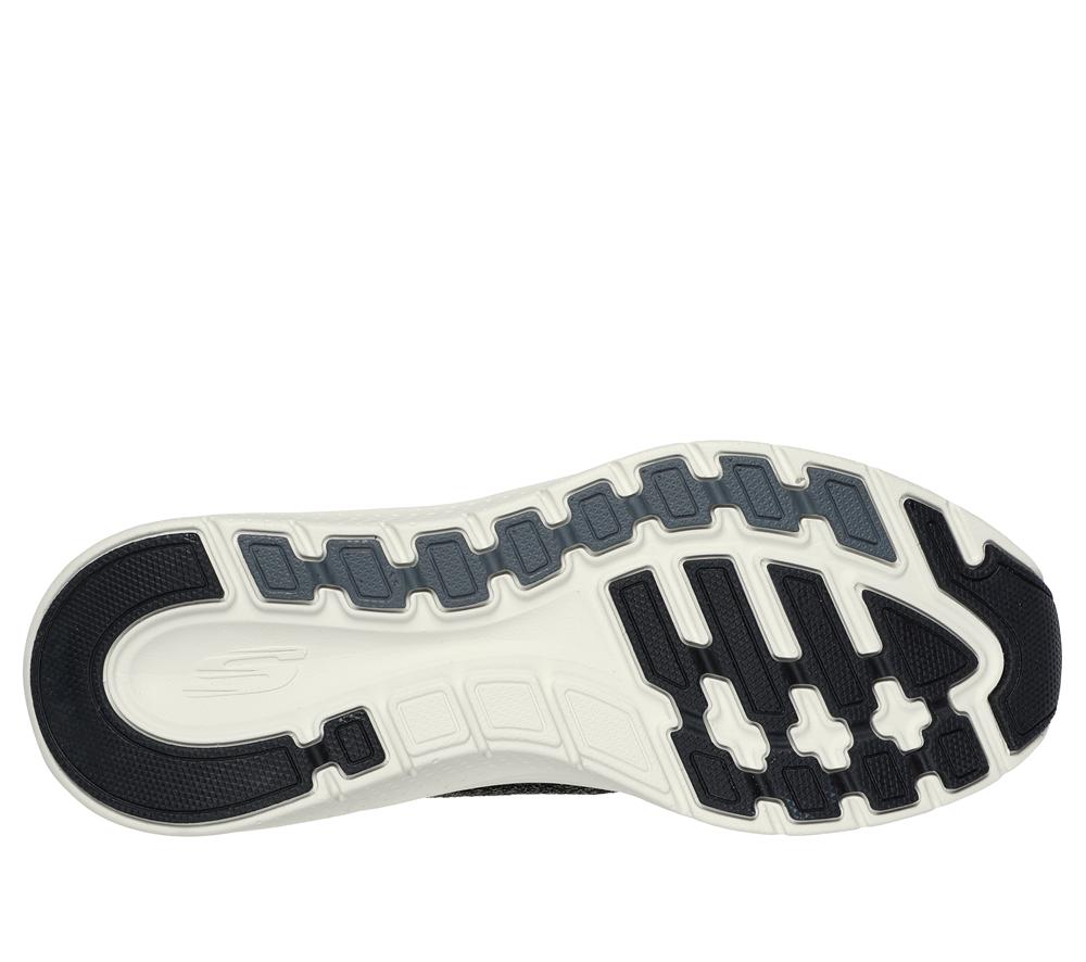 Men Skechers Arch Fit 2.0 - Road Wave Lace Up Black / White  USA |  7249-ZCKGE
