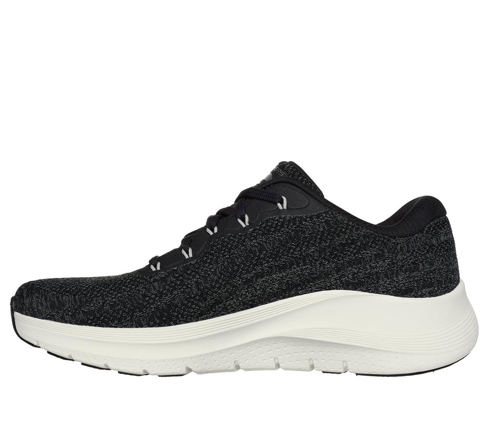 Men Skechers Arch Fit 2.0 - Road Wave Lace Up Black / White  USA |  7249-ZCKGE