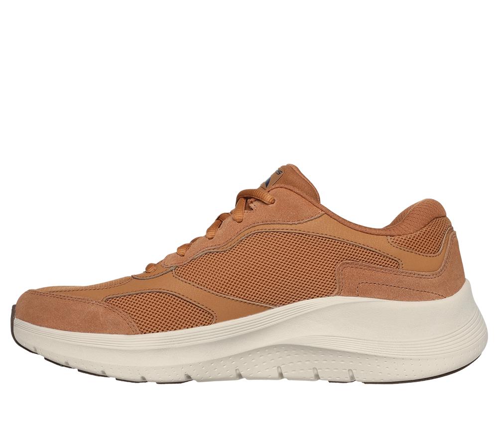 Men Skechers Arch Fit 2.0 - The Keep Lace Up Whiskey Brown  USA |  9752-NCGSY