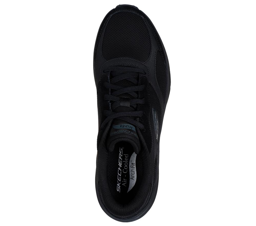 Men Skechers Arch Fit 2.0 - The Keep Lace Up Black  USA |  9316-BHEAW