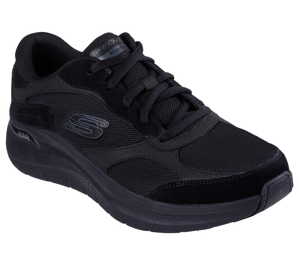 Men Skechers Arch Fit 2.0 - The Keep Lace Up Black  USA |  9316-BHEAW