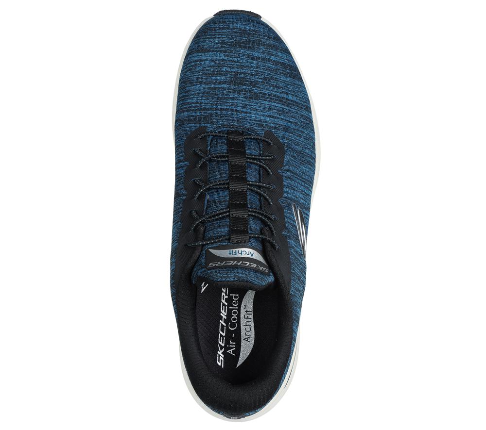 Men Skechers Arch Fit 2.0 - Upperhand Slip On Shoes Teal / Black  USA |  5063-NPGYU