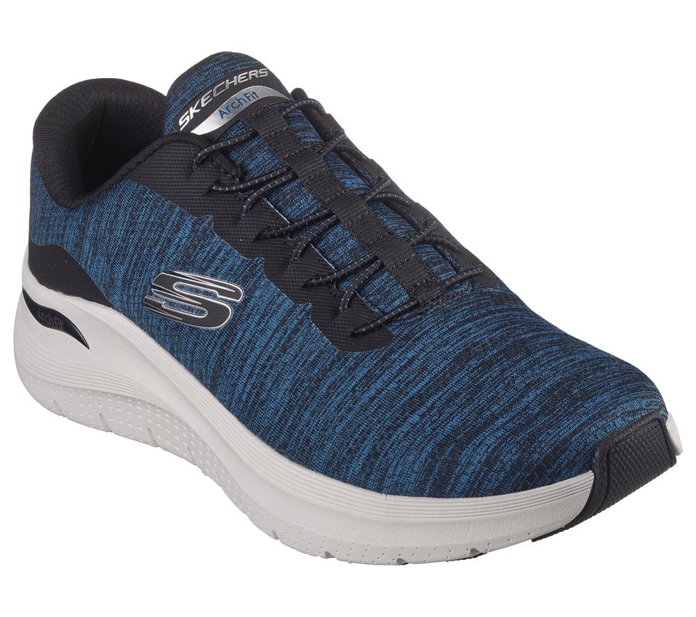 Men Skechers Arch Fit 2.0 - Upperhand Slip On Shoes Teal / Black  USA |  5063-NPGYU