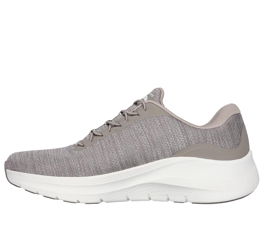 Men Skechers Arch Fit 2.0 - Upperhand Slip On Shoes Taupe Brown  USA |  8324-WPNZV