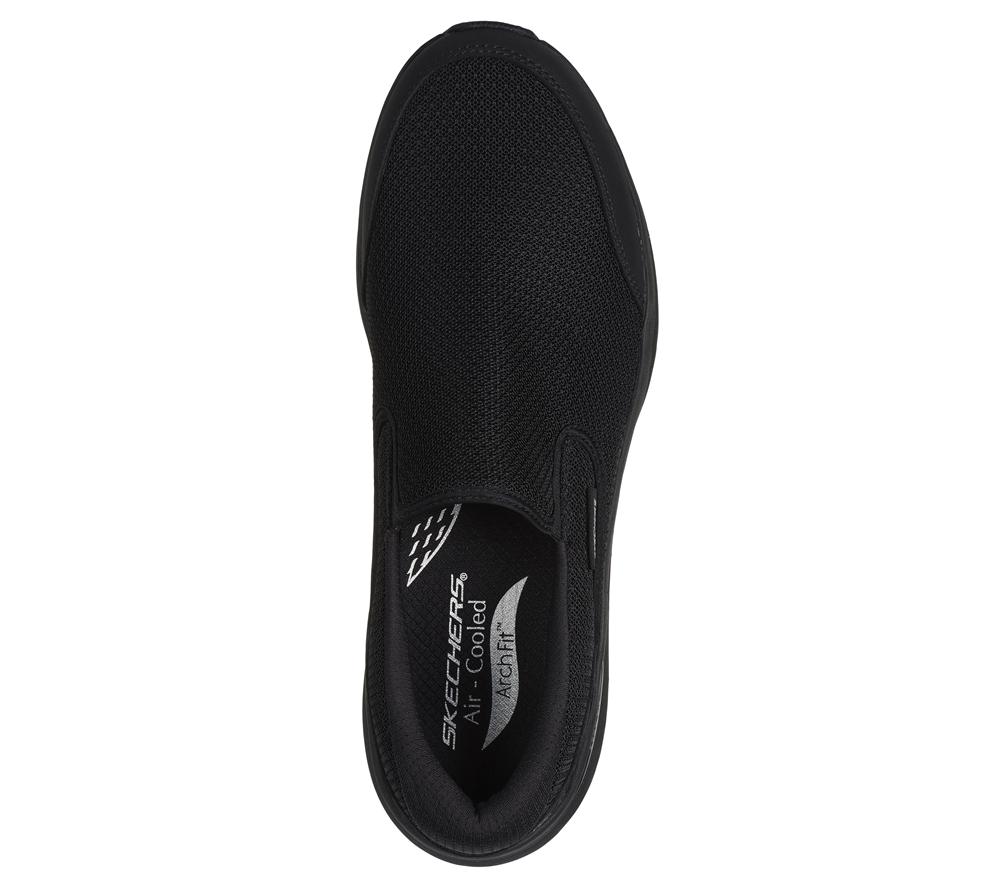 Men Skechers Arch Fit 2.0 - Vallo Sneakers Black  USA |  1059-ACQVJ