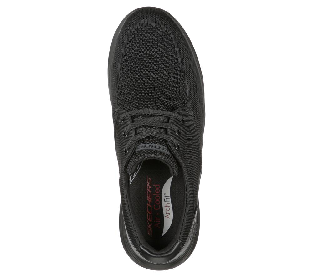 Men Skechers Arch Fit Darlo - Weedon Smart Shoes Black  USA |  1293-CIATK