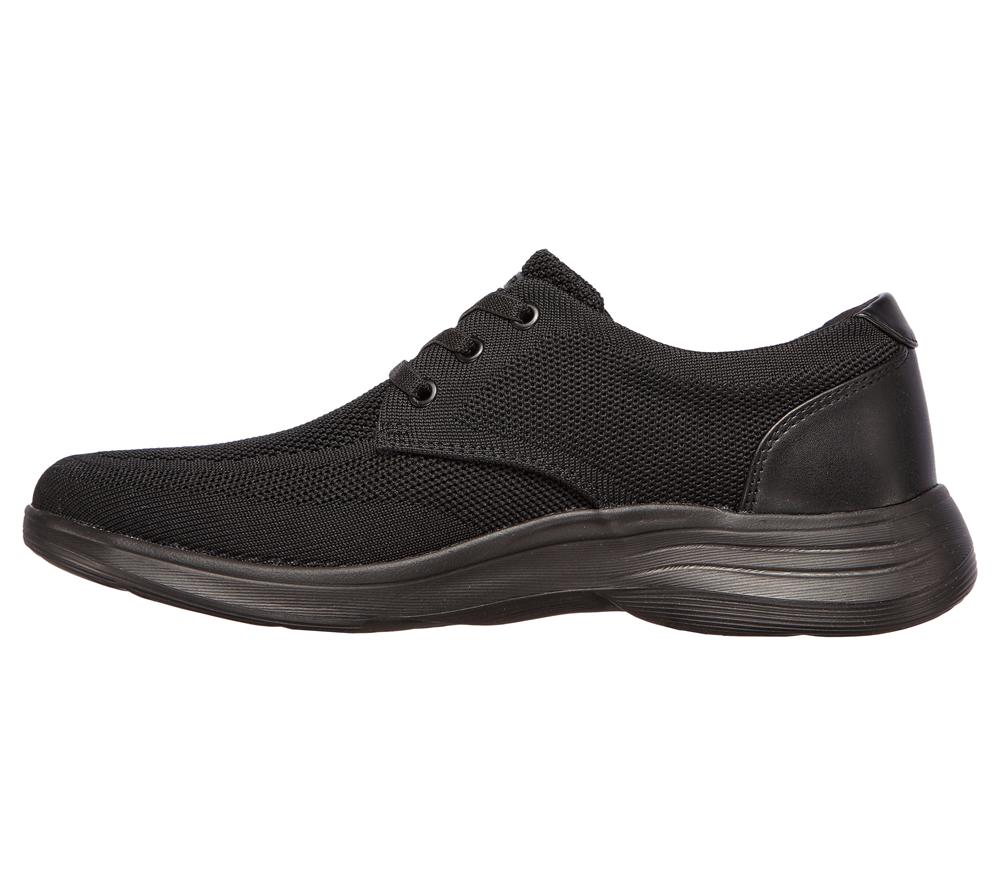 Men Skechers Arch Fit Darlo - Weedon Smart Shoes Black  USA |  1293-CIATK