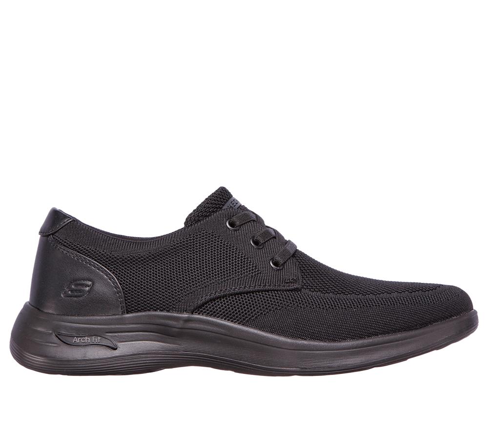 Men Skechers Arch Fit Darlo - Weedon Smart Shoes Black  USA |  1293-CIATK