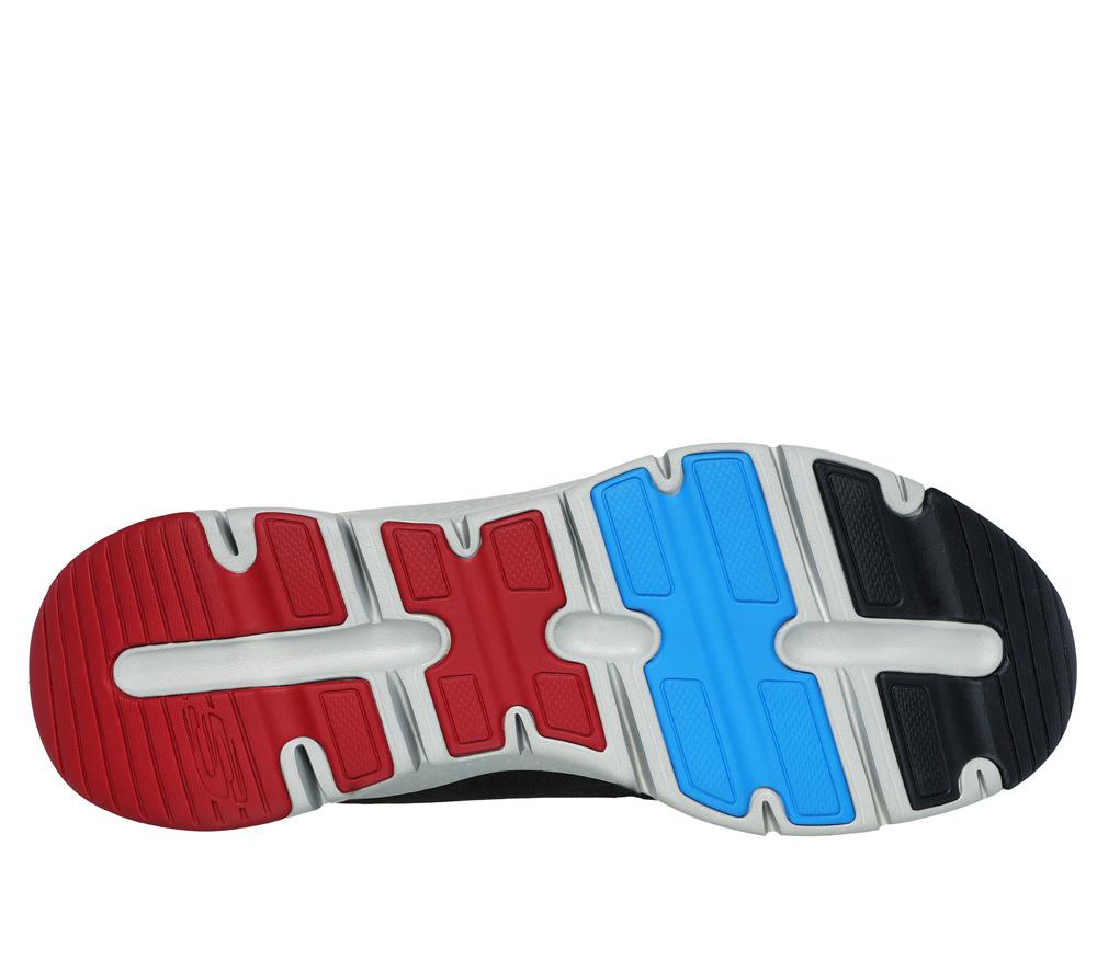 Men Skechers Arch Fit Lace Up Black  USA |  7815-EBQVG