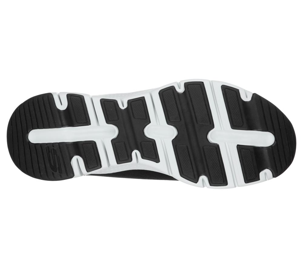 Men Skechers Arch Fit Lace Up Black / Red  USA |  5183-YFMTA
