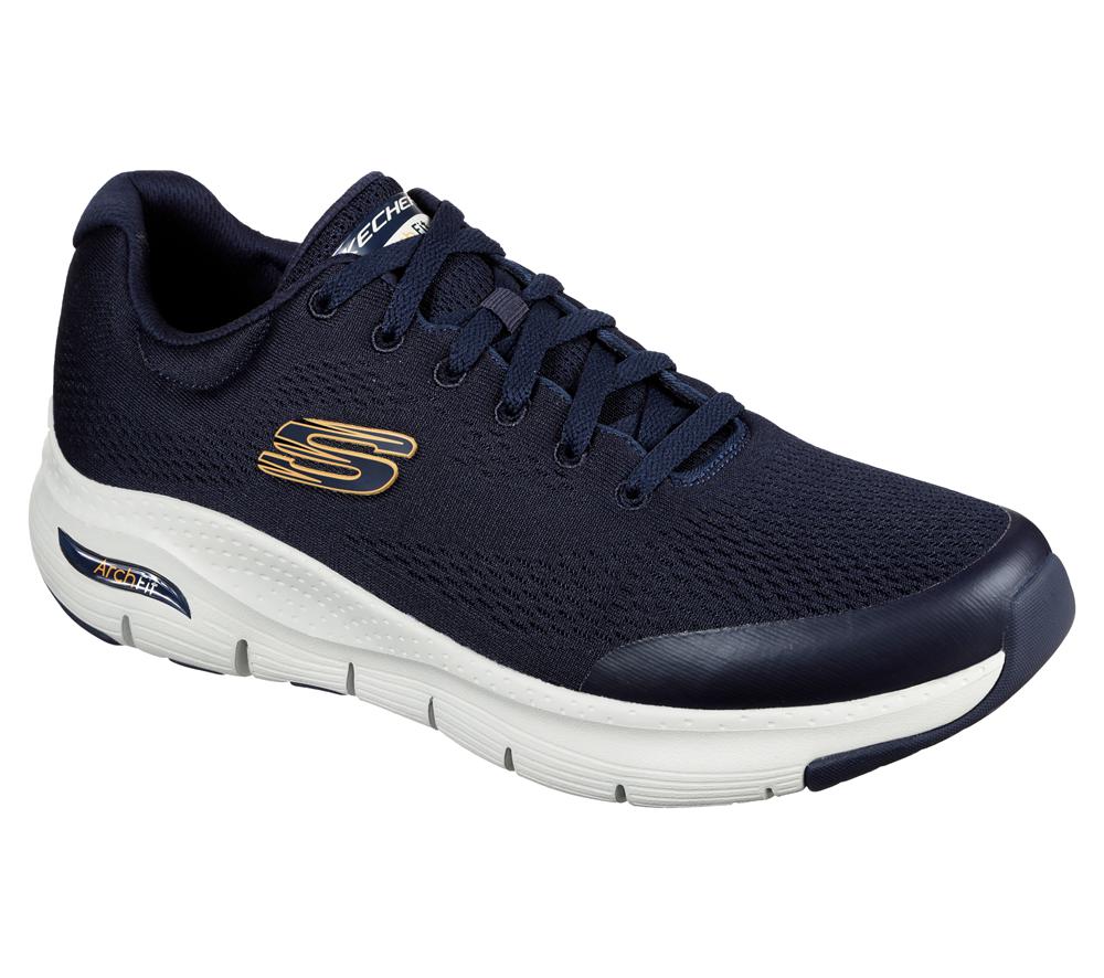 Men Skechers Arch Fit Lace Up Navy  USA |  0431-DWQGV