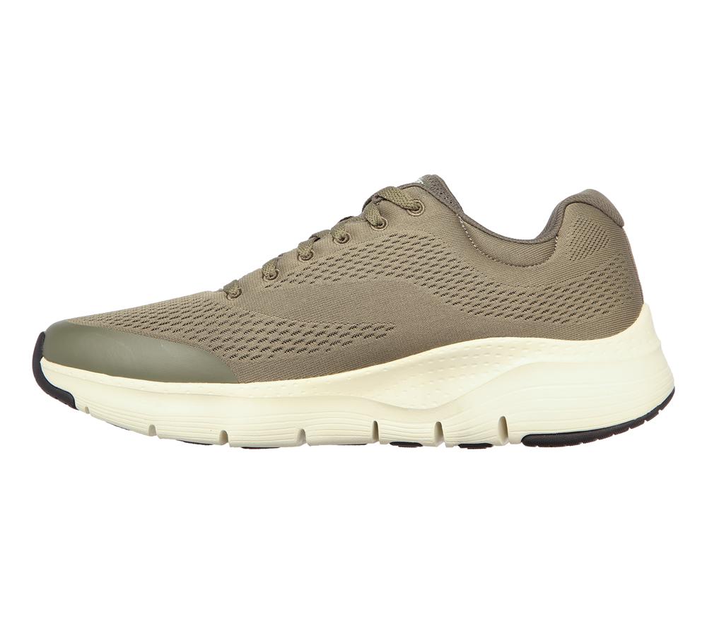 Men Skechers Arch Fit Lace Up Olive  USA |  5804-BQRGZ
