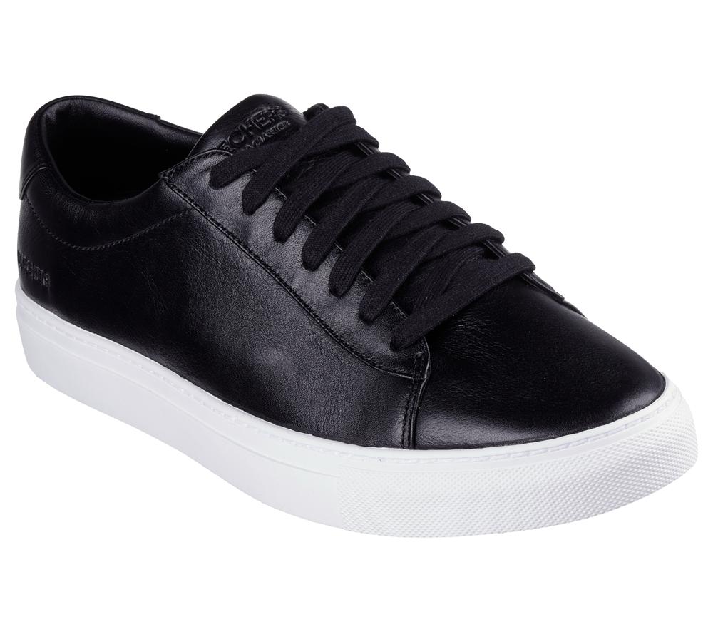 Men Skechers Arch Fit Legend - Drezo Smart Shoes Black / White  USA |  4876-RKOHI