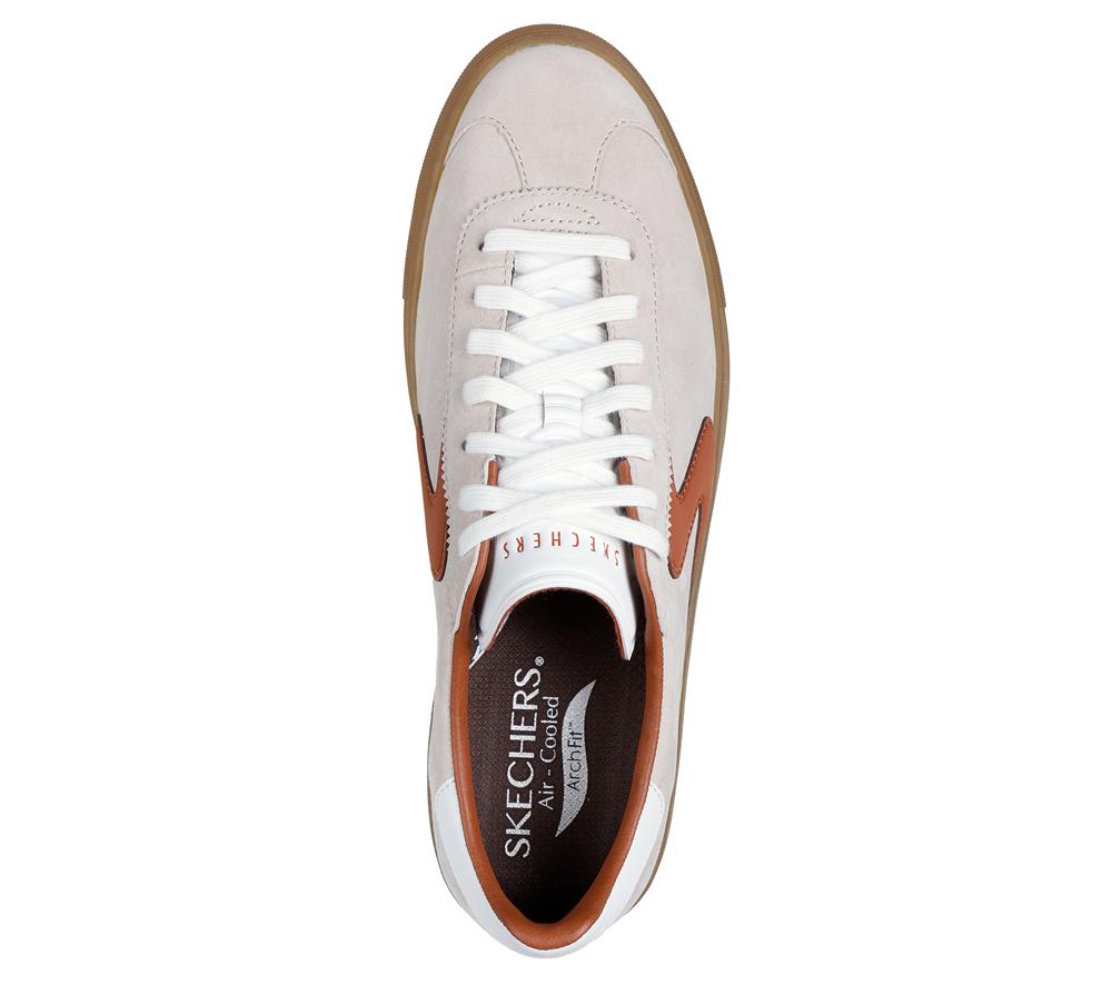 Men Skechers Arch Fit Legend - Romah Lace Up Sand Khaki / Natural  USA |  1078-ELBKV