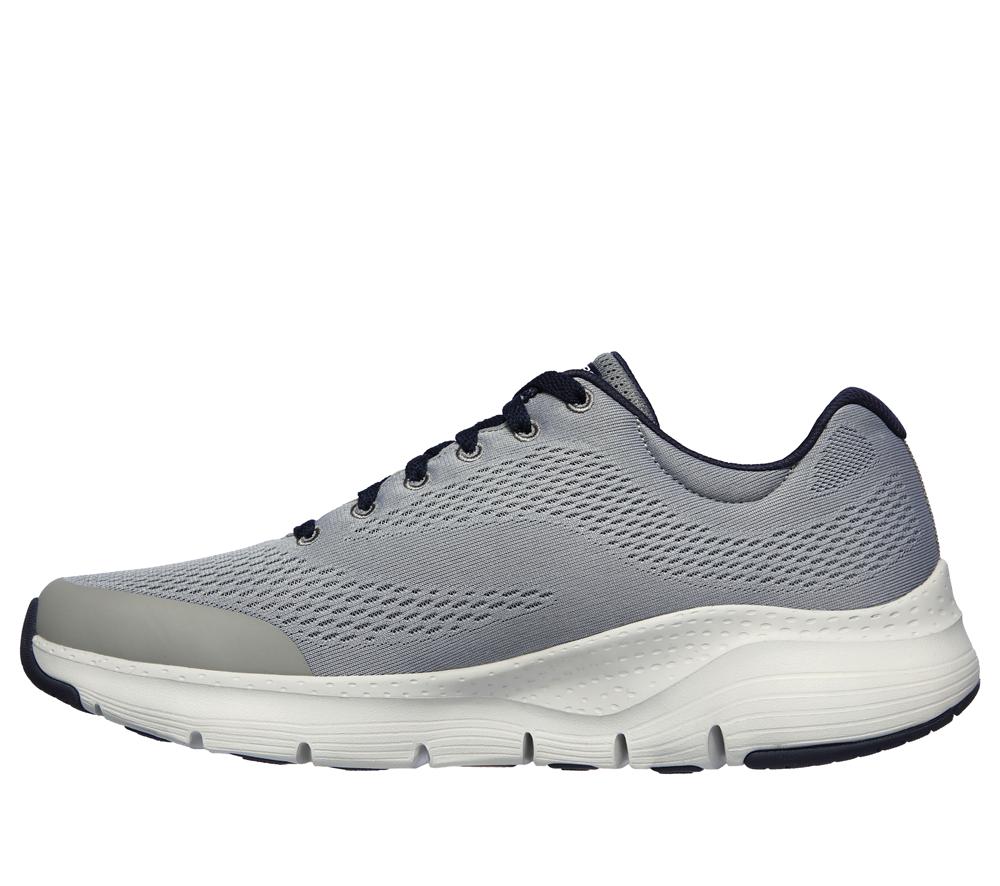 Men Skechers Arch Fit Sneakers Grey / Navy  USA |  3974-LFQIJ