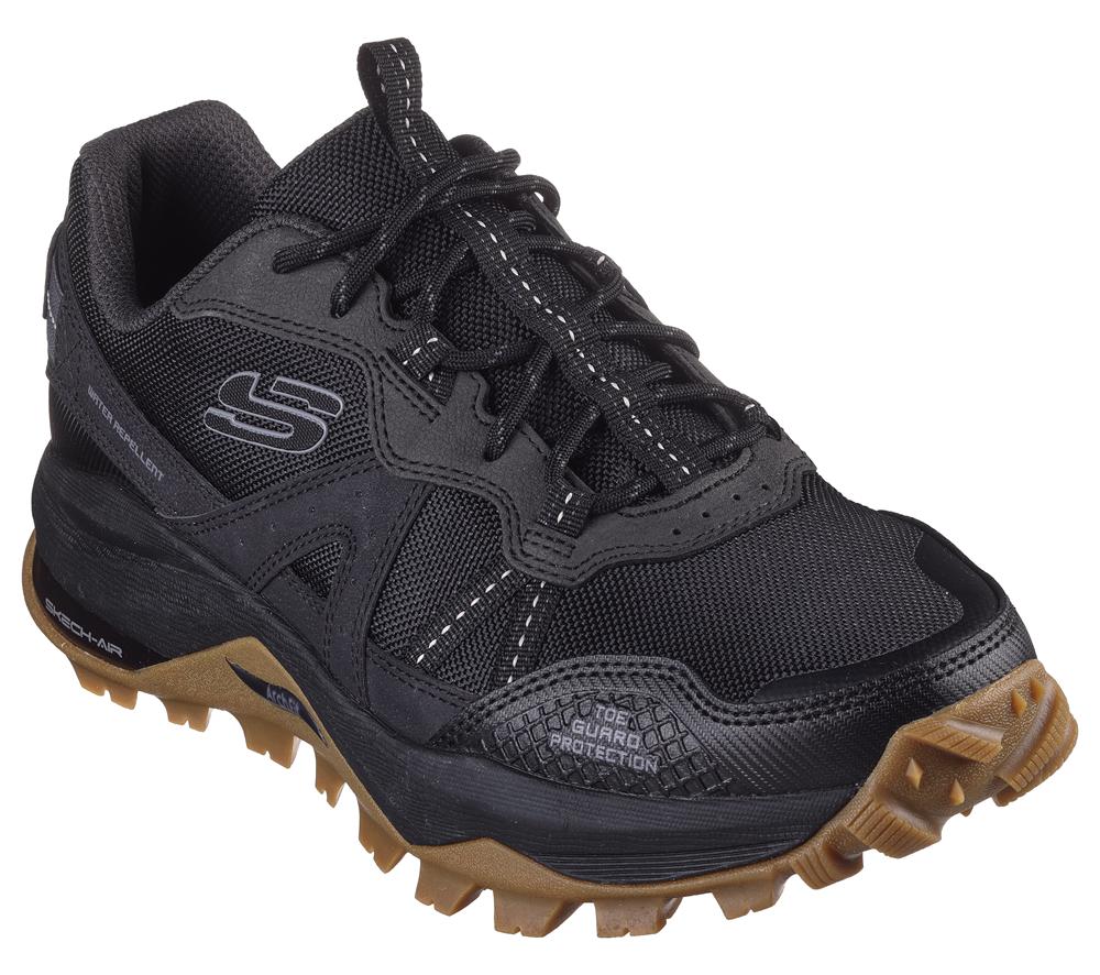 Men Skechers Arch Fit Trail Air Lace Up Black  USA |  2713-EMCRT