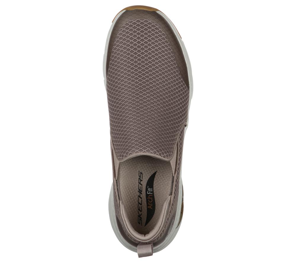 Men Skechers Arch Fit - Banlin Slip On Shoes Taupe Brown  USA |  9253-HUAMR
