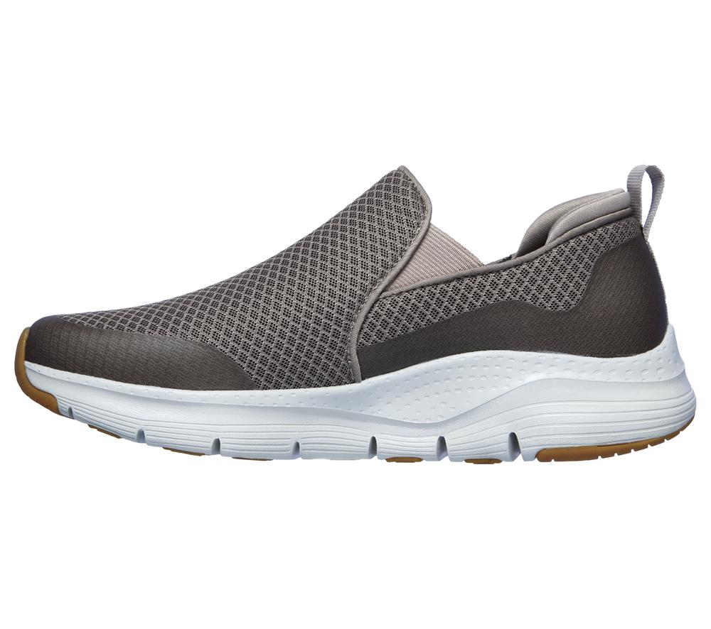 Men Skechers Arch Fit - Banlin Slip On Shoes Taupe Brown  USA |  9253-HUAMR