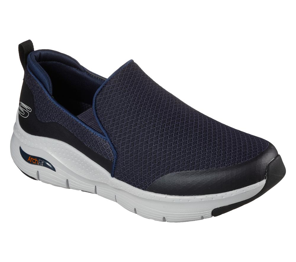 Men Skechers Arch Fit - Banlin Slip On Shoes Navy  USA |  8792-RQCHV