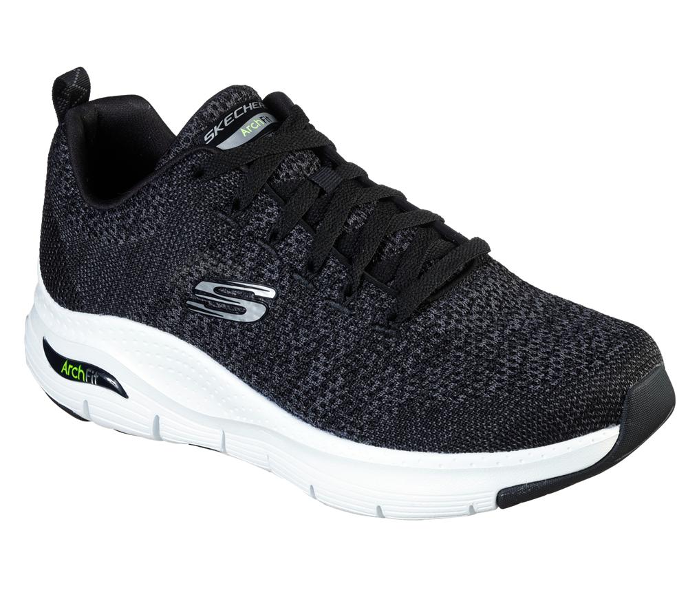 Men Skechers Arch Fit - Paradyme Lace Up Black / White  USA |  8359-XISLO