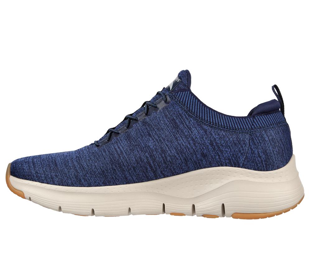 Men Skechers Arch Fit - Waveport Sneakers Navy  USA |  0792-QXIGZ