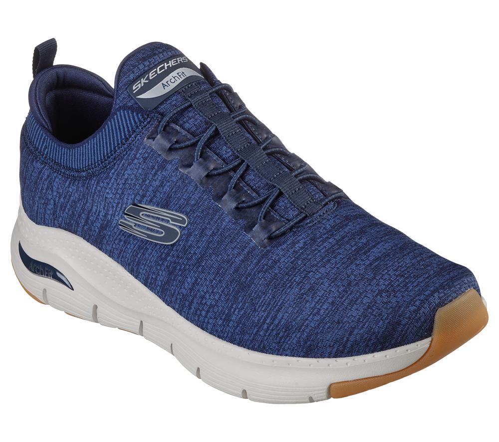 Men Skechers Arch Fit - Waveport Sneakers Navy  USA |  0792-QXIGZ