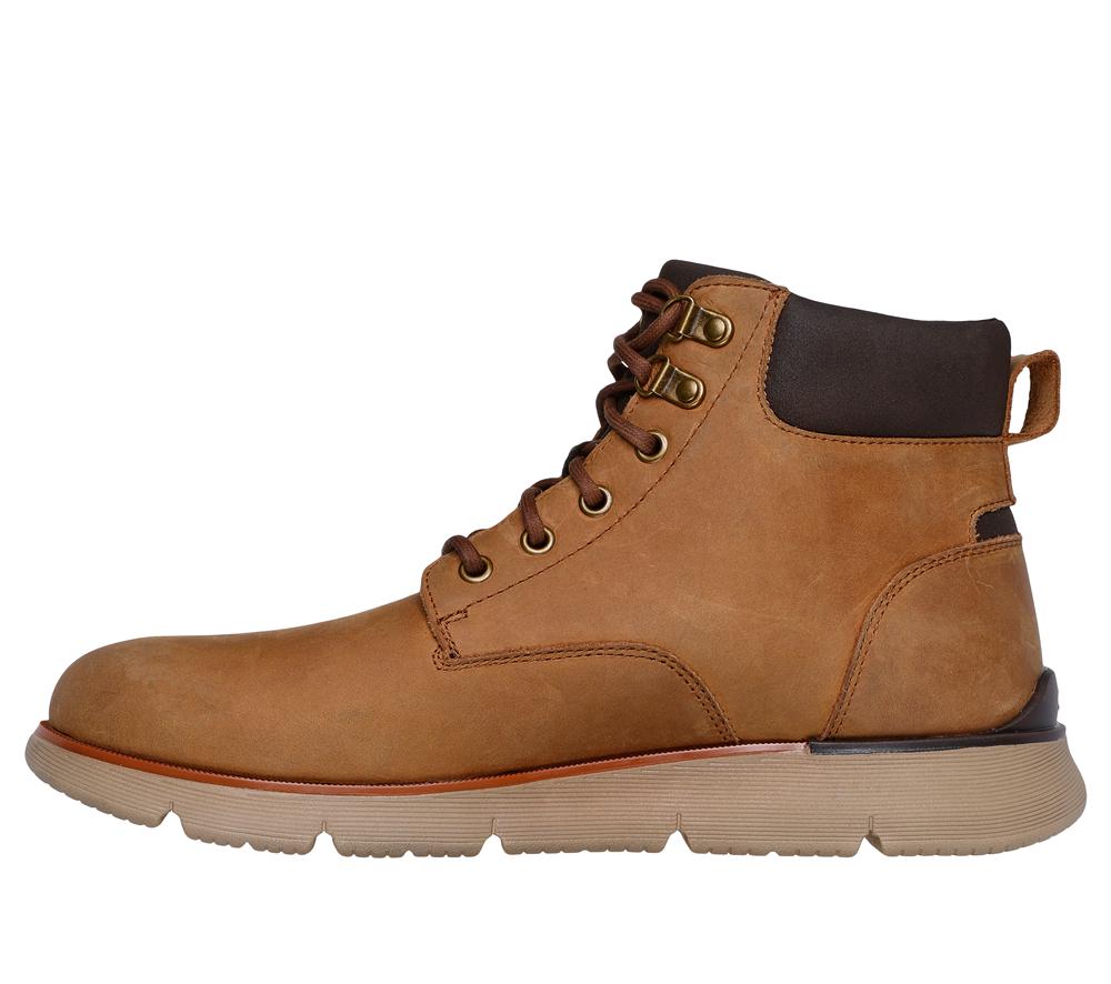 Men Skechers Augustino - Cobb Boots Light Brown  USA |  0814-TNICO