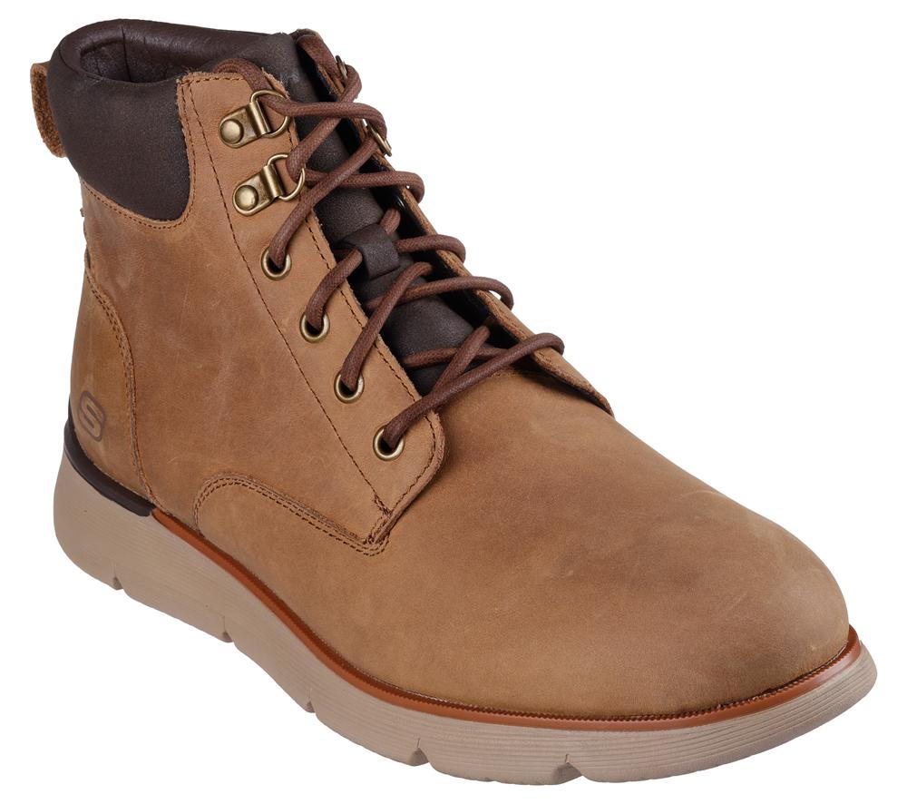 Men Skechers Augustino - Cobb Boots Light Brown  USA |  0814-TNICO