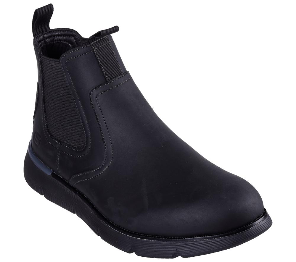 Men Skechers Augustino - Paulo Boots Black  USA |  5982-UYCGR