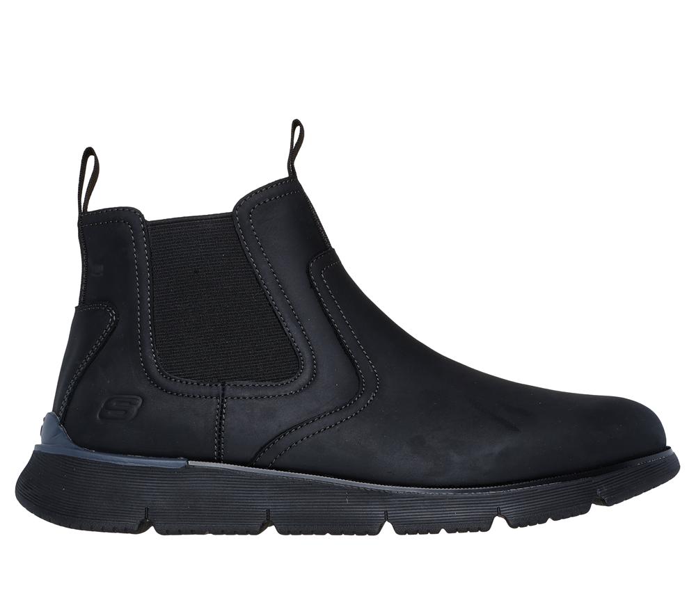Men Skechers Augustino - Paulo Boots Black  USA |  5982-UYCGR