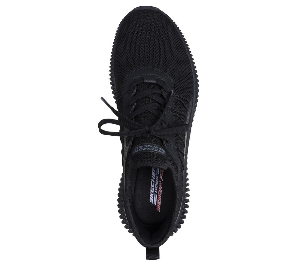Men Skechers BOBS Geo Slip On Shoes Black  USA |  5479-ZLSKA