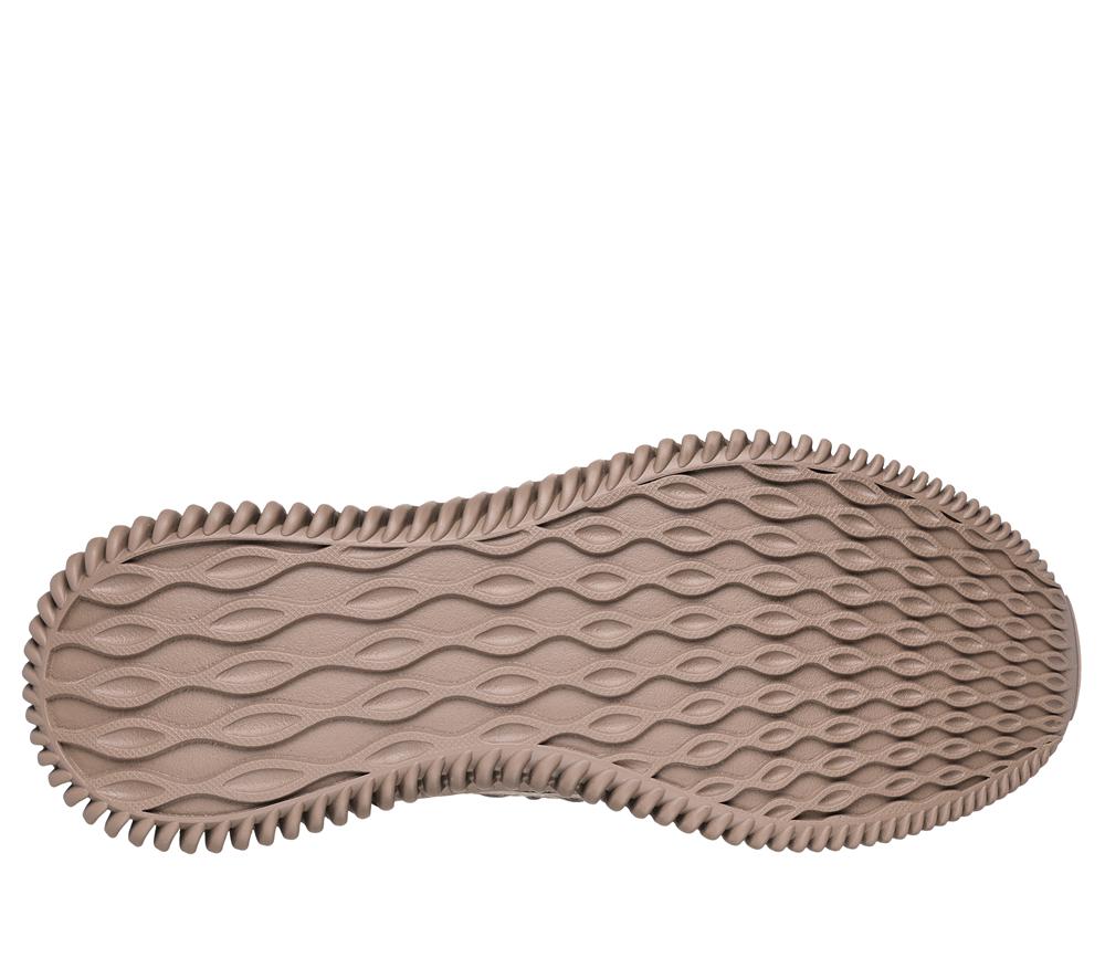 Men Skechers BOBS Geo Slip On Shoes Taupe Brown  USA |  5401-HMLPA