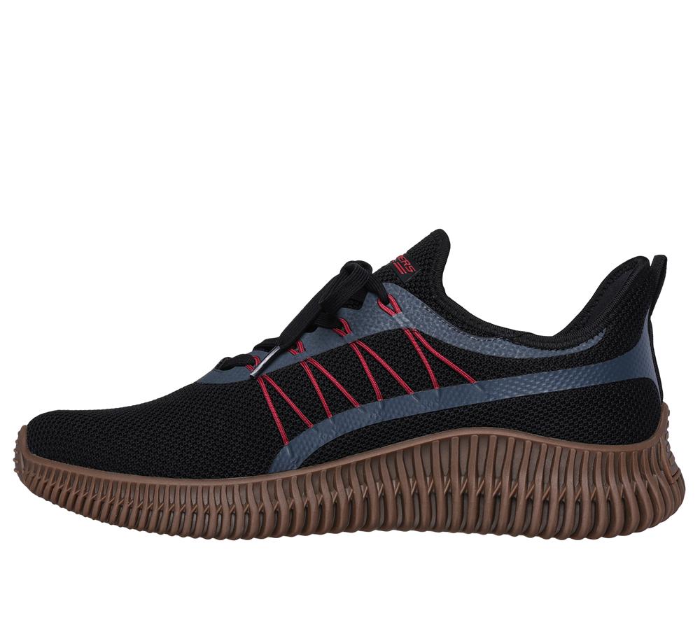 Men Skechers BOBS Geo Sneakers Black / Multicolor  USA |  0497-TOXNL