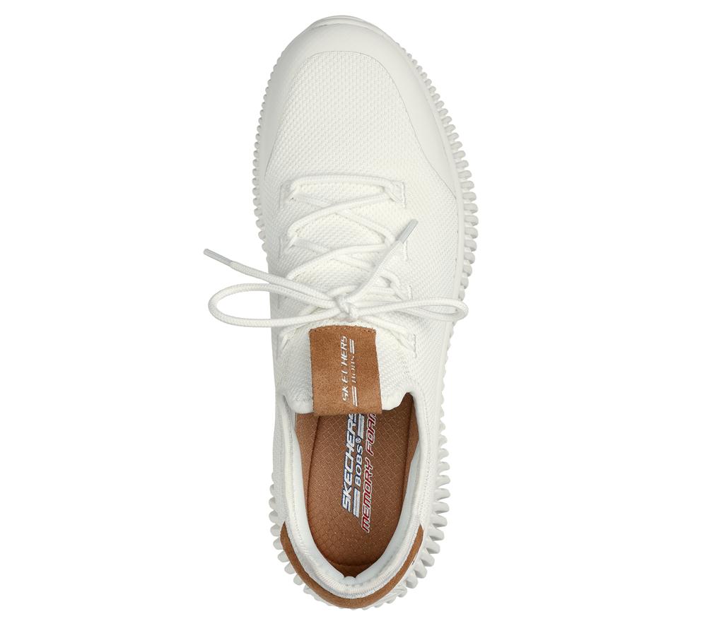 Men Skechers BOBS Sport Geo - City Dapper Slip On Shoes Off White  USA |  6518-BDEXU