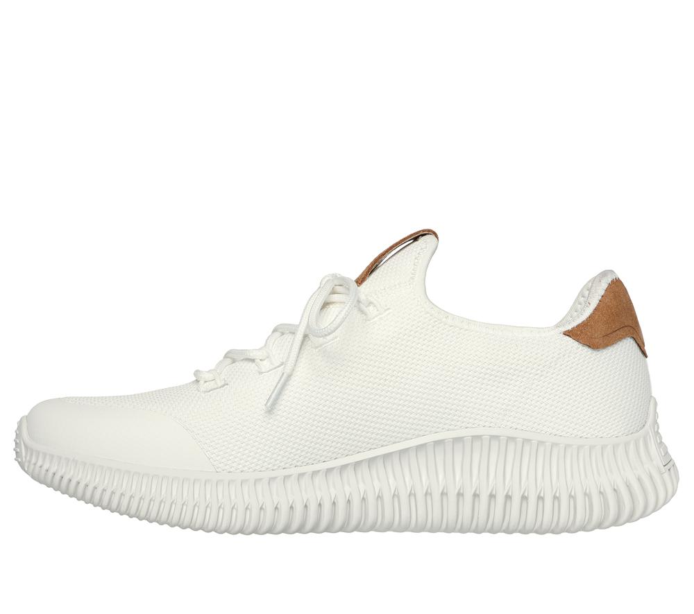 Men Skechers BOBS Sport Geo - City Dapper Slip On Shoes Off White  USA |  6518-BDEXU