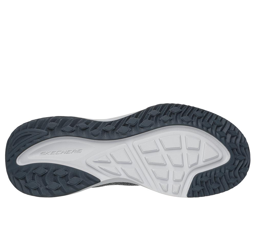 Men Skechers Bounder RSE - Hazlet Lace Up Grey / Orange  USA |  2386-EDXPT