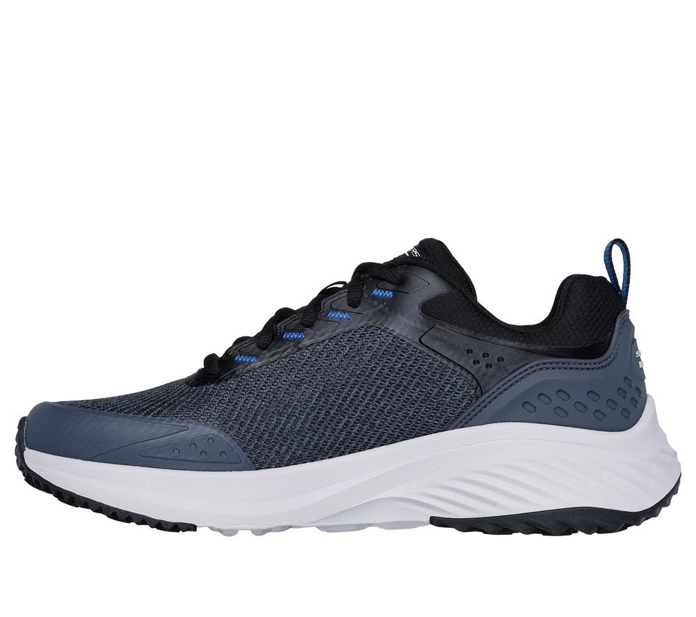 Men Skechers Bounder RSE - Hazlet Sneakers Black / Blue  USA |  8510-ZDPNE