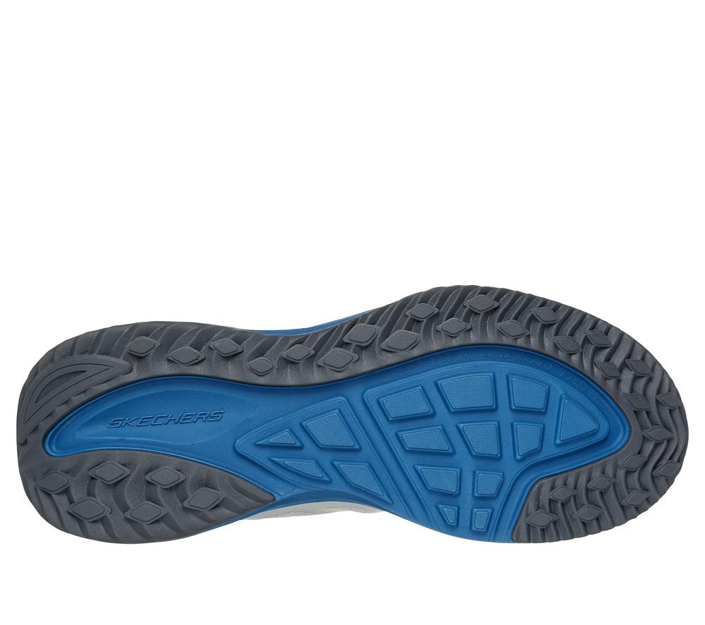 Men Skechers Bounder RSE - Zoner Lace Up Grey / Blue  USA |  2561-VYSHX