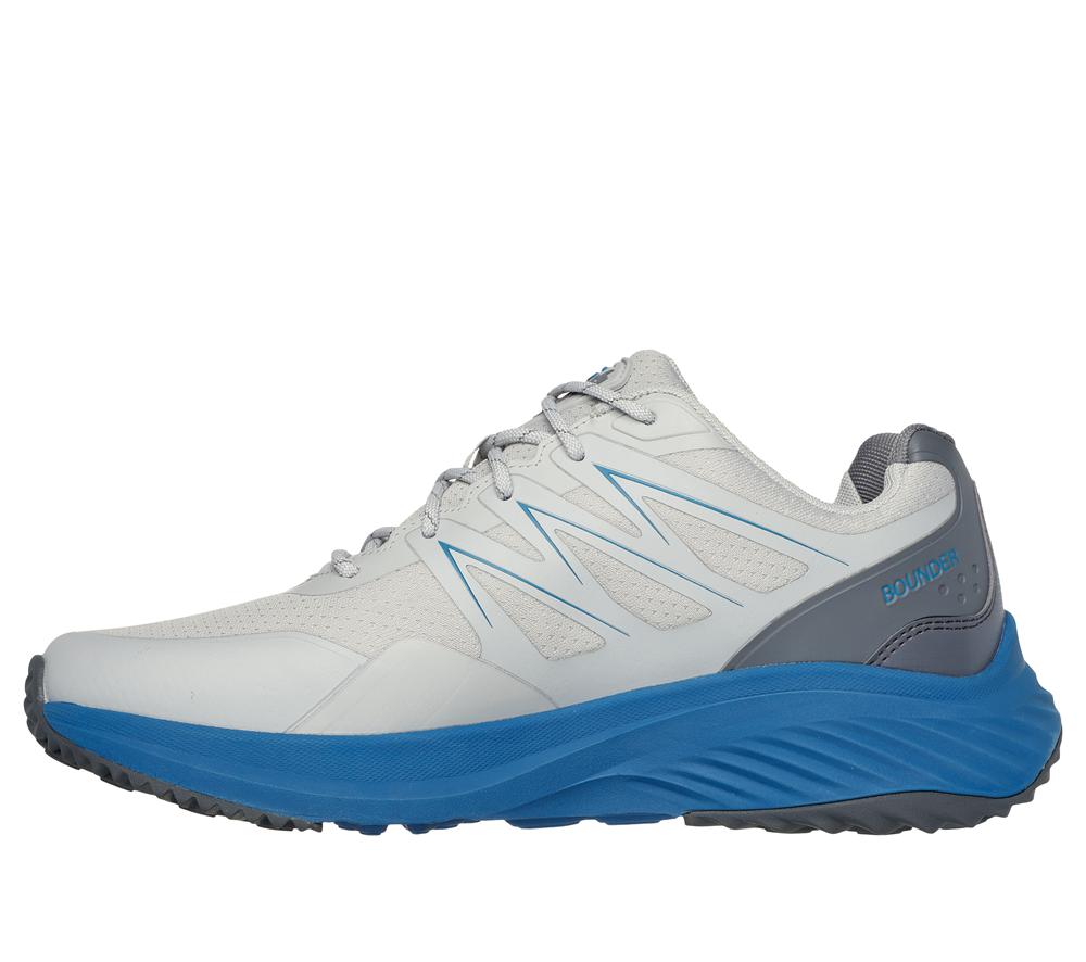 Men Skechers Bounder RSE - Zoner Lace Up Grey / Blue  USA |  2561-VYSHX