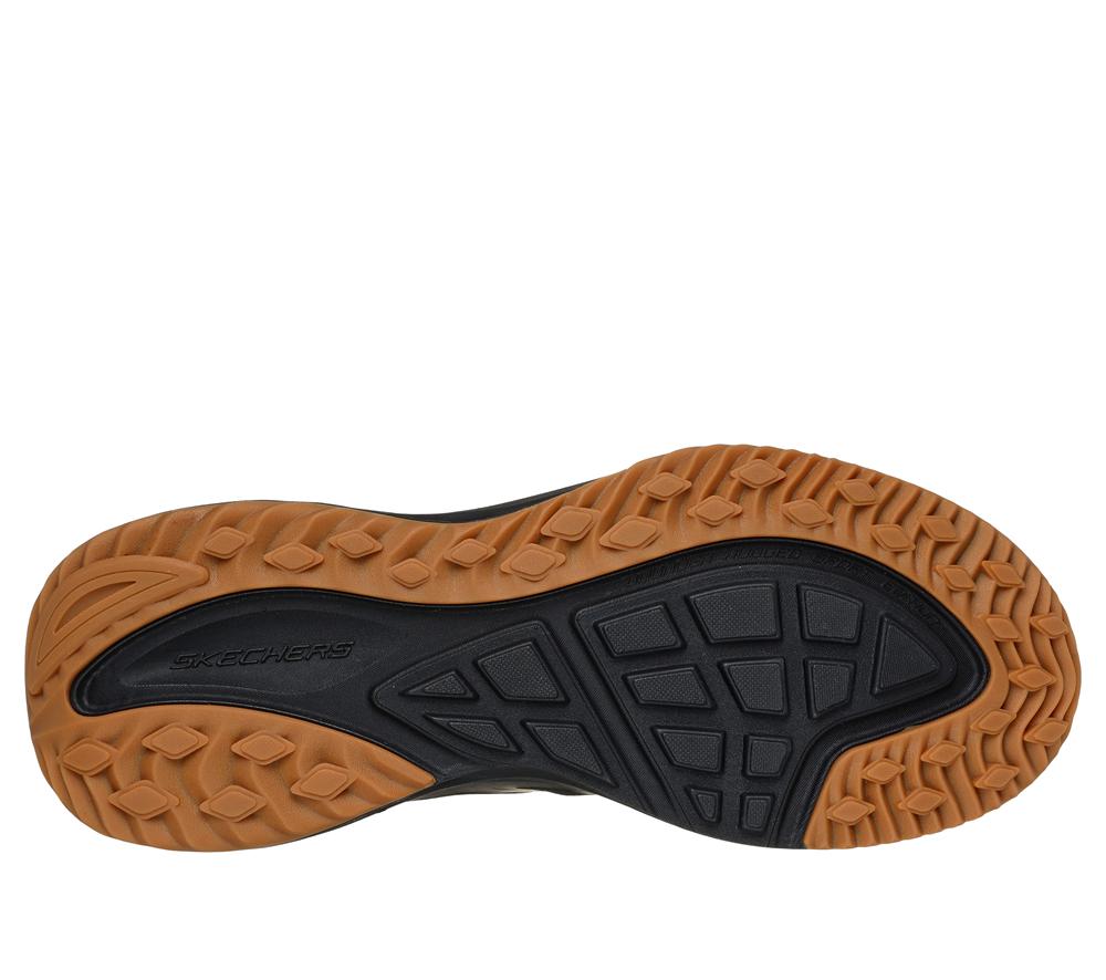 Men Skechers Bounder RSE - Zoner Lace Up Black / Gold  USA |  6281-PEJSN