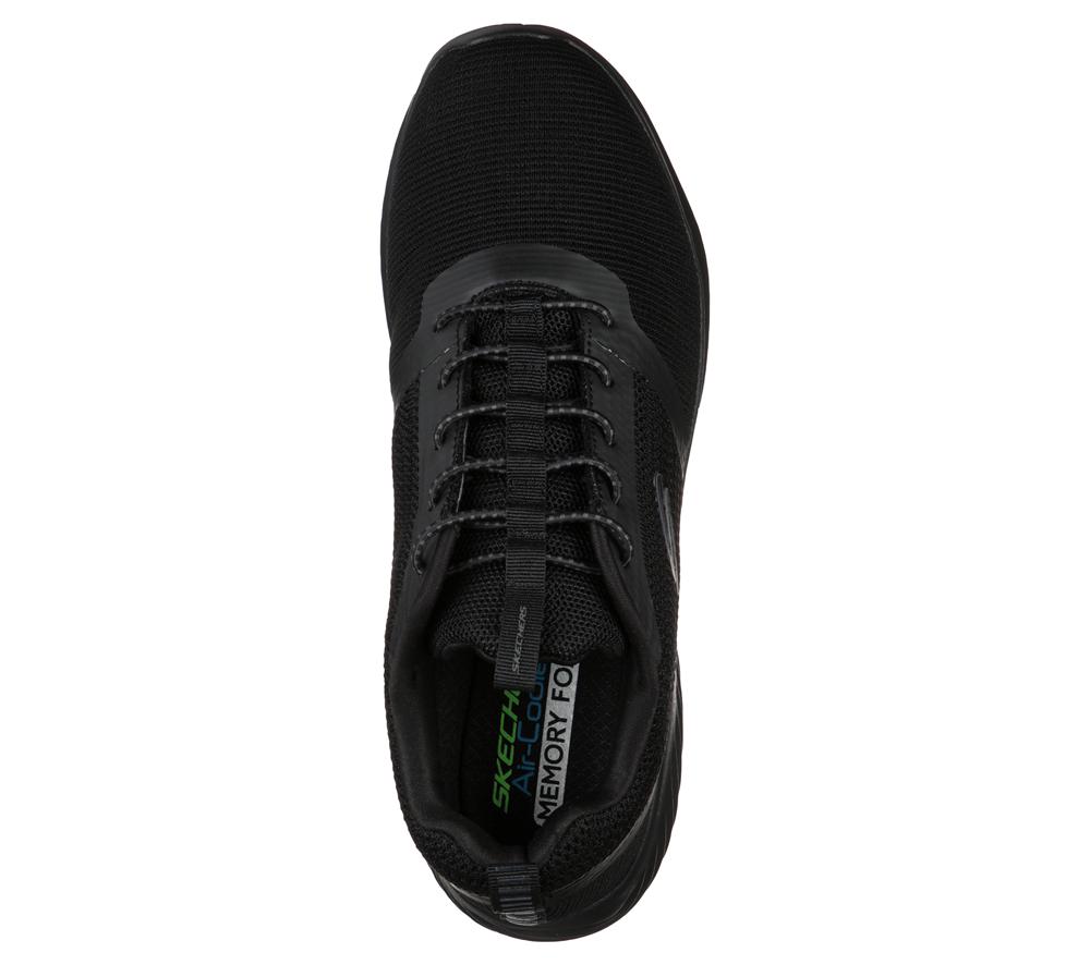Men Skechers Bounder Slip On Shoes Black  USA |  7936-XSOTR