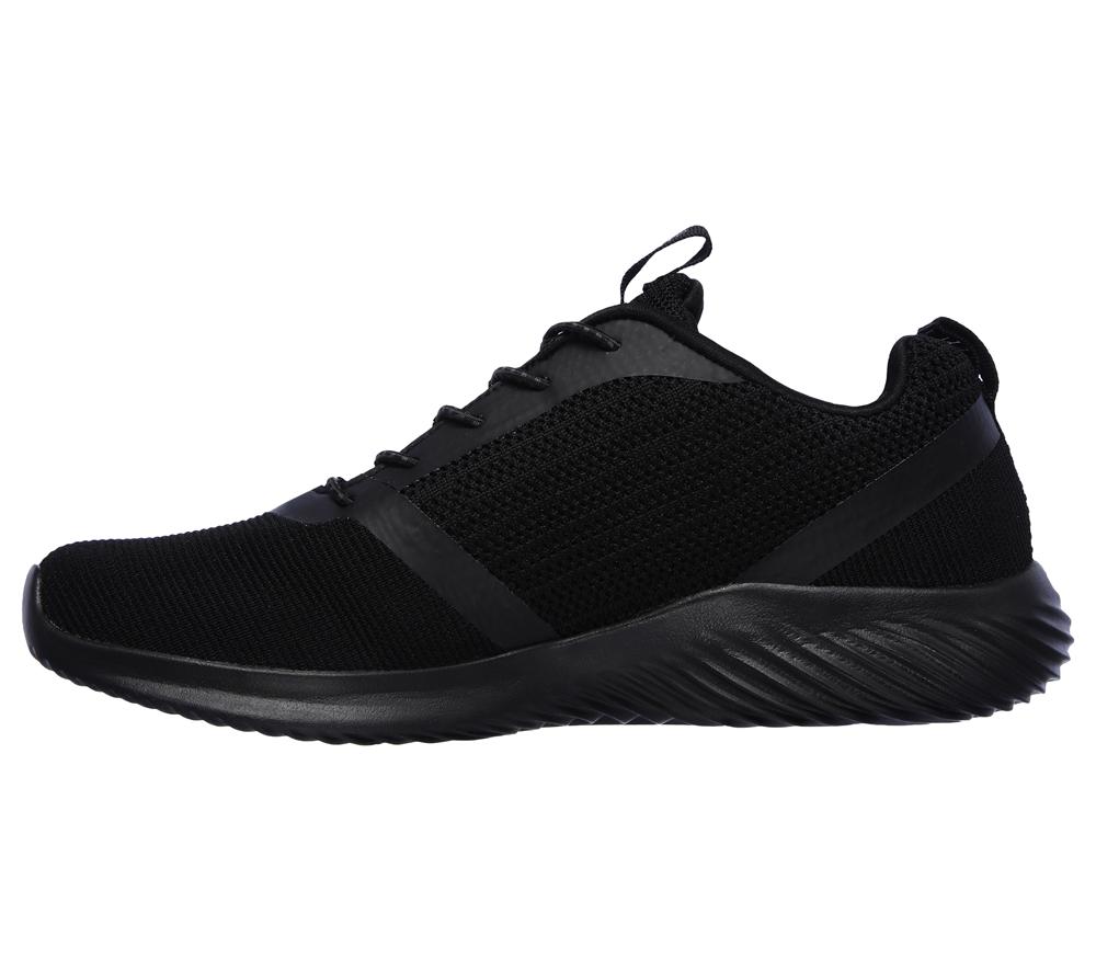 Men Skechers Bounder Slip On Shoes Black  USA |  7936-XSOTR