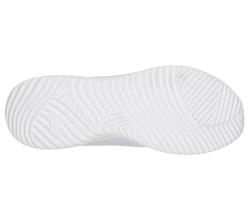 Men Skechers Bounder Slip On Shoes White  USA |  6479-TBVIS