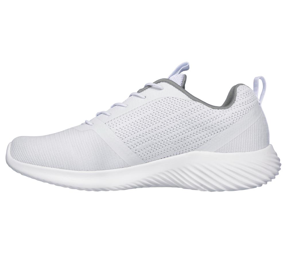 Men Skechers Bounder Slip On Shoes White  USA |  6479-TBVIS