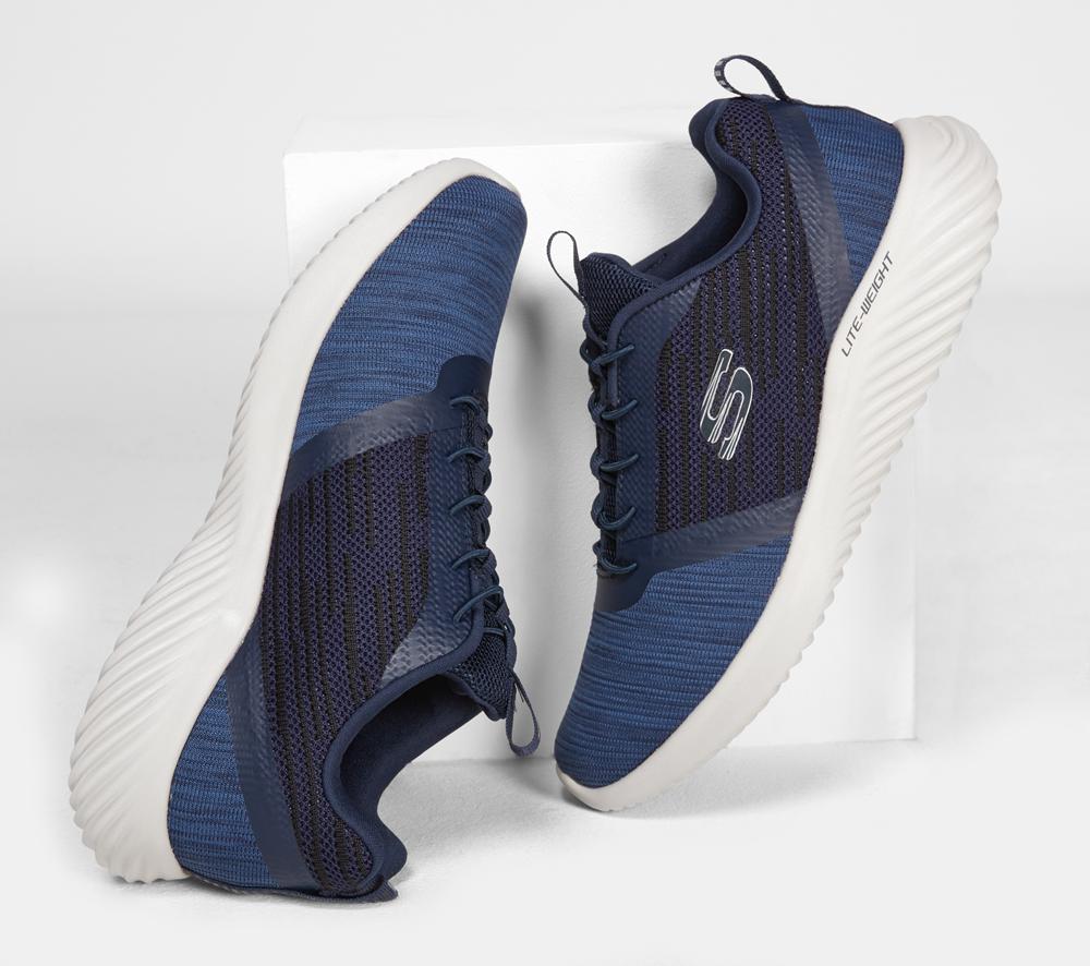 Men Skechers Bounder Sneakers Navy  USA |  3814-NIHQS