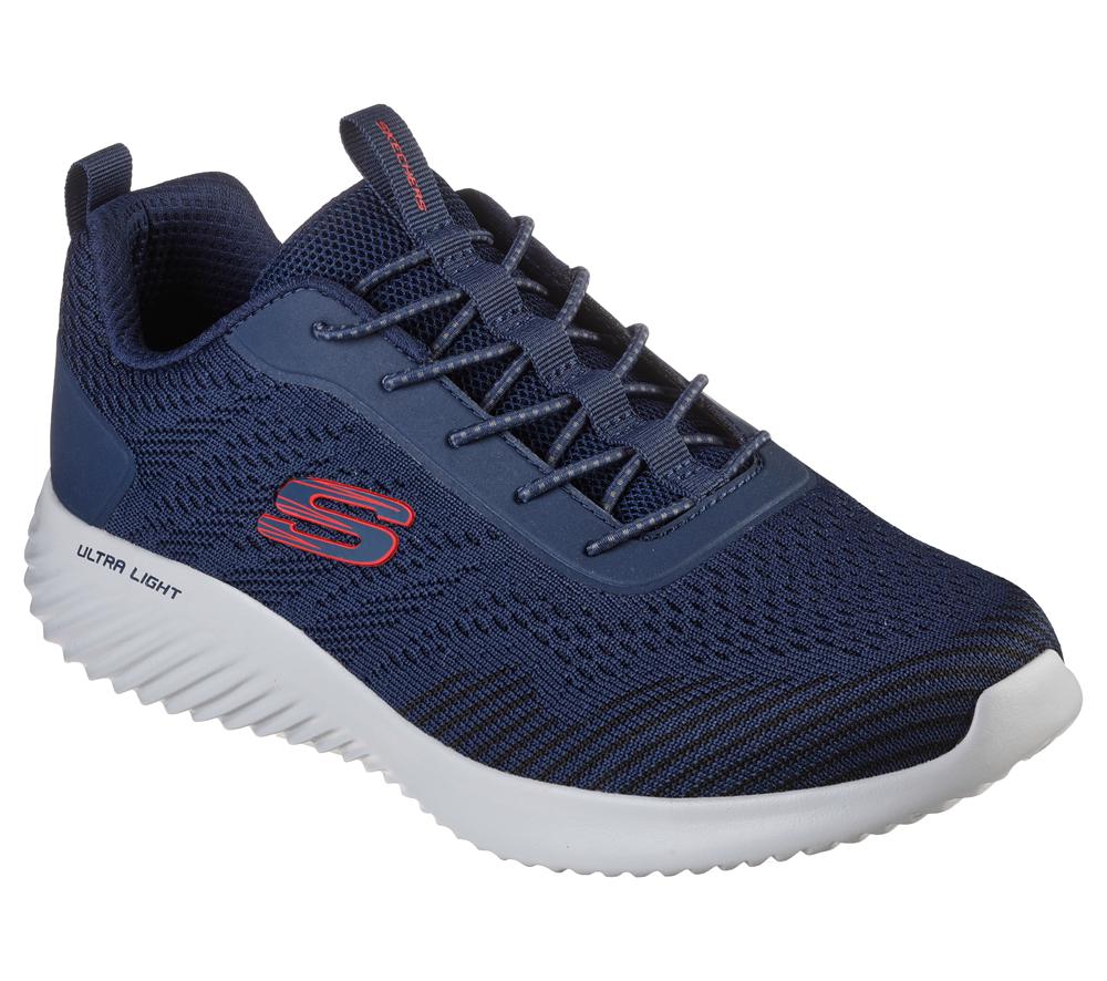Men Skechers Bounder - Intread Slip On Shoes Navy  USA |  6930-BQKYF