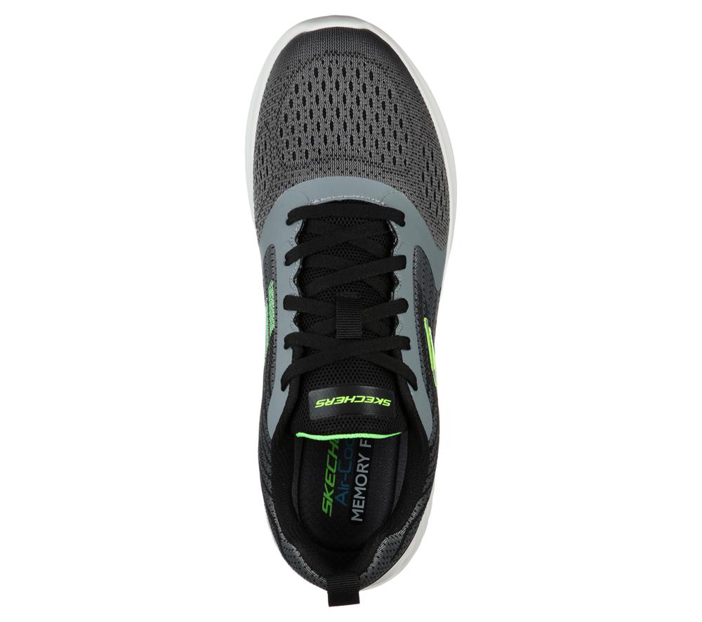 Men Skechers Bounder - Verkona Lace Up Charcoal  USA |  2486-ENMKV